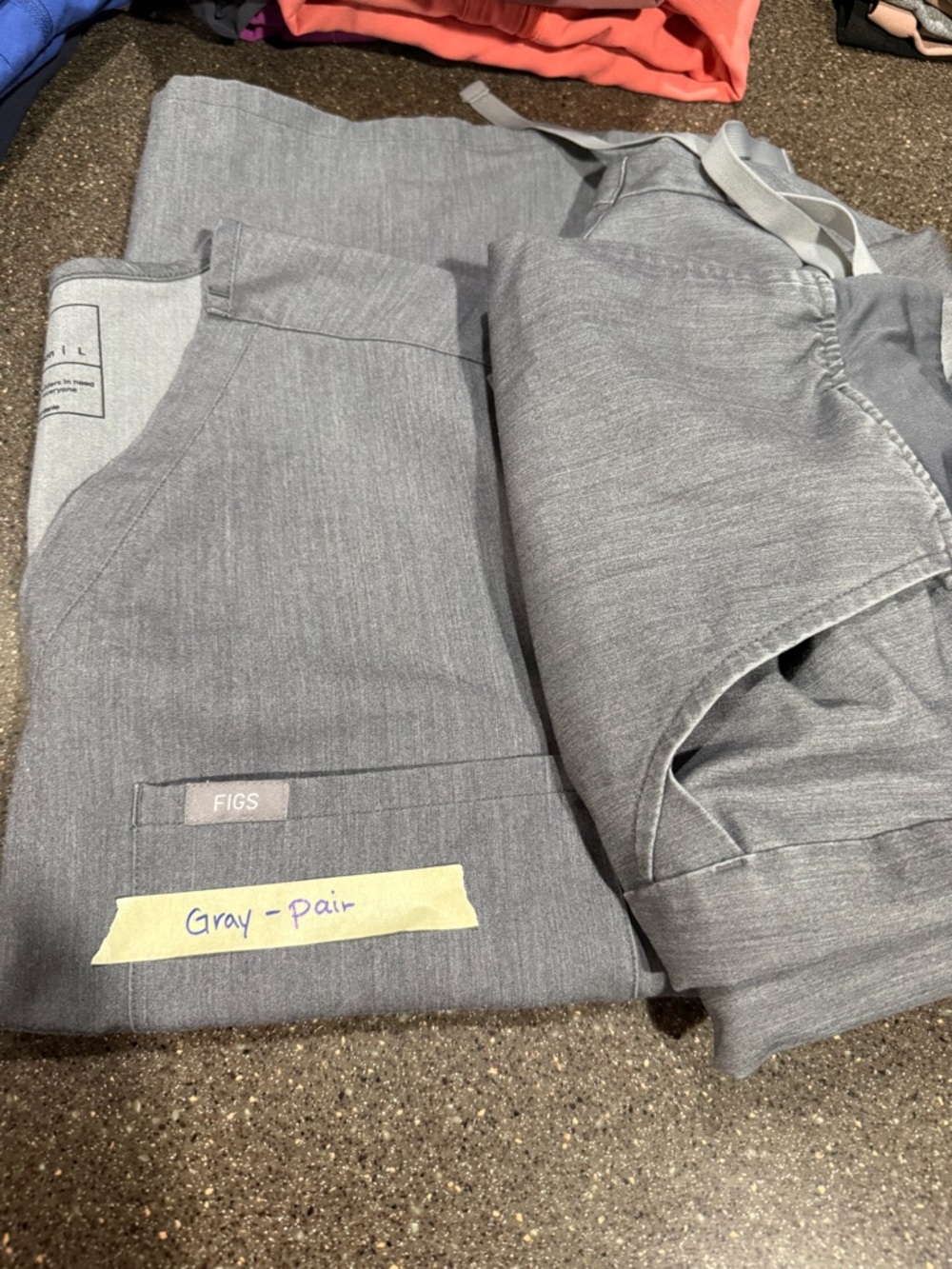 Figs Gray Scrub set - Heathered Light Gray